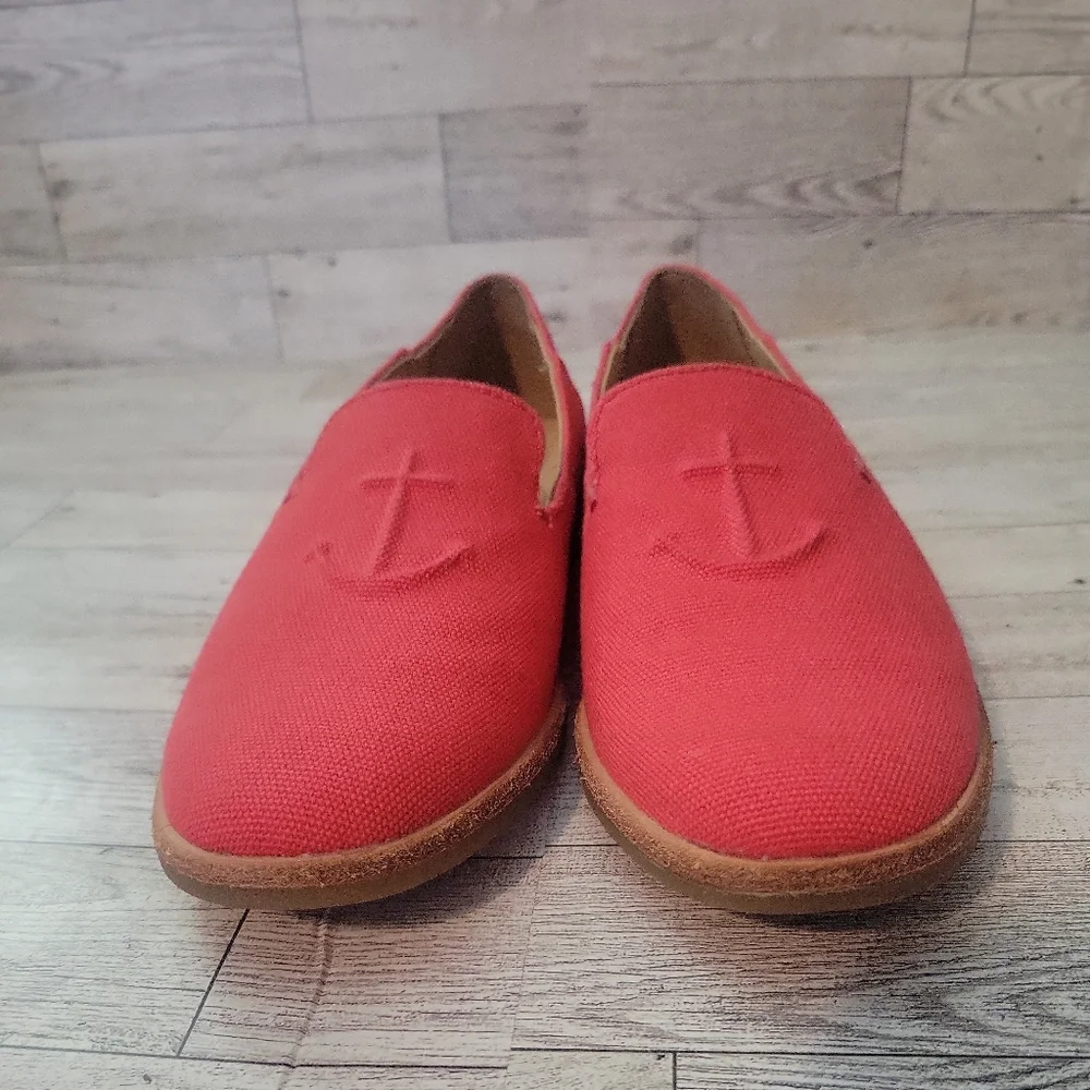 Sperry Top-Sider Womens Size 7‎ Sea Port Levy Canvas Loafers Red